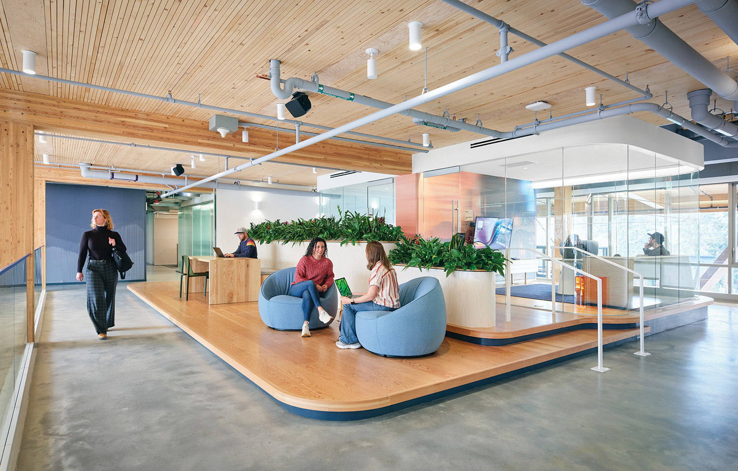 A large wooden floor