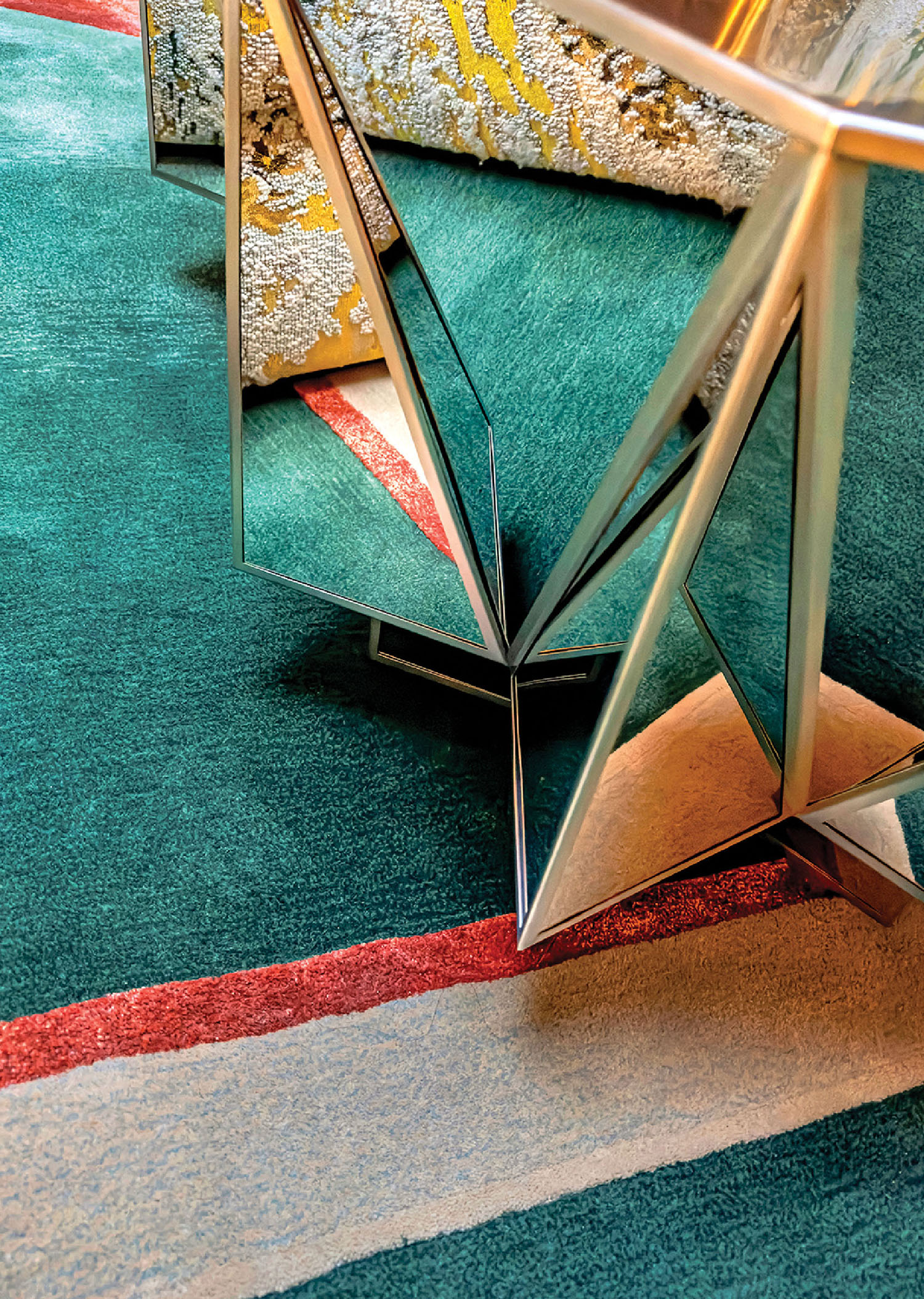 A mirror on the floor.