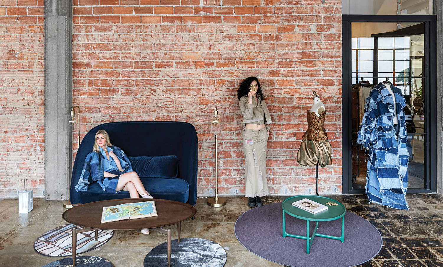 A woman sitting in a chair in a room