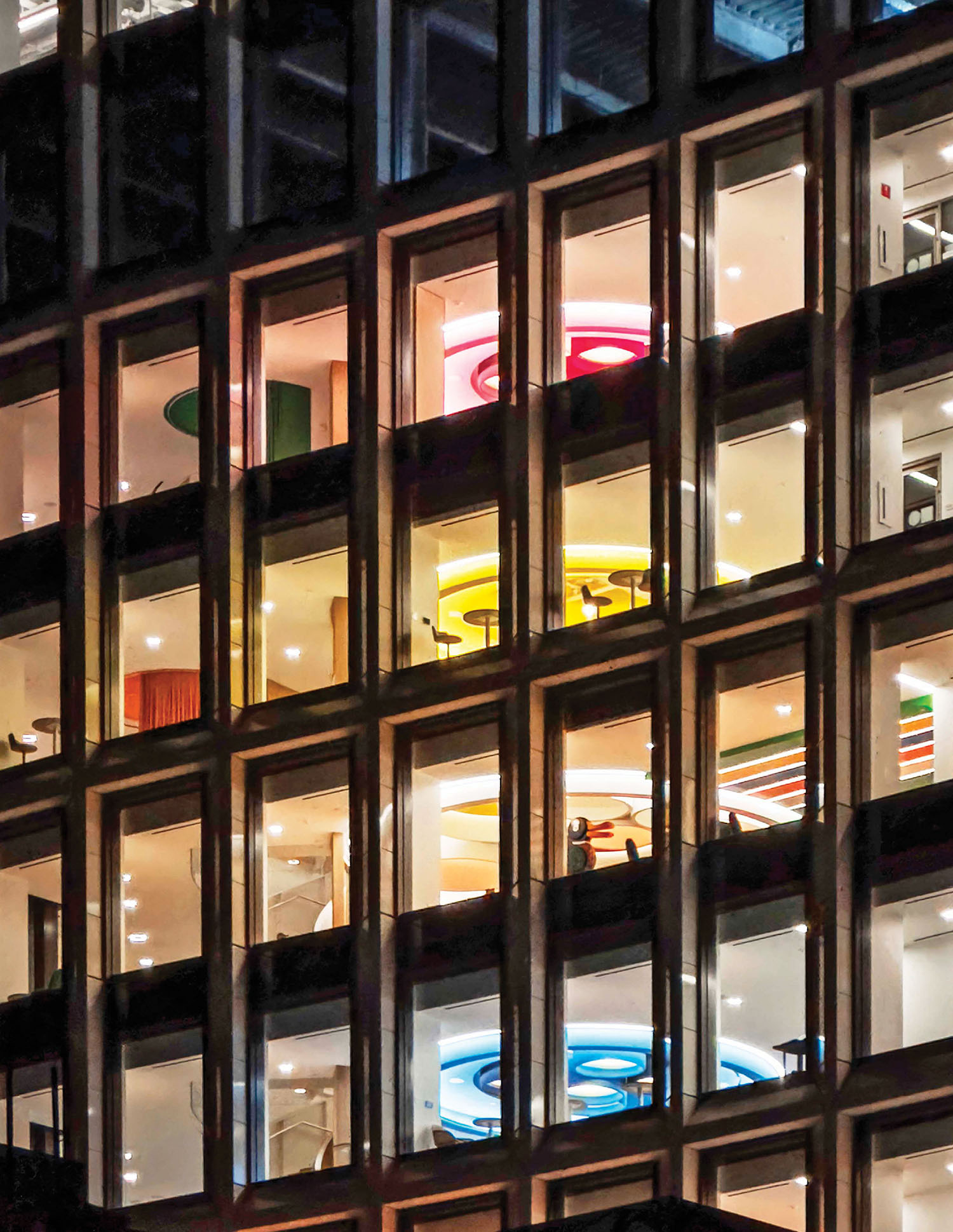 A building with many windows.