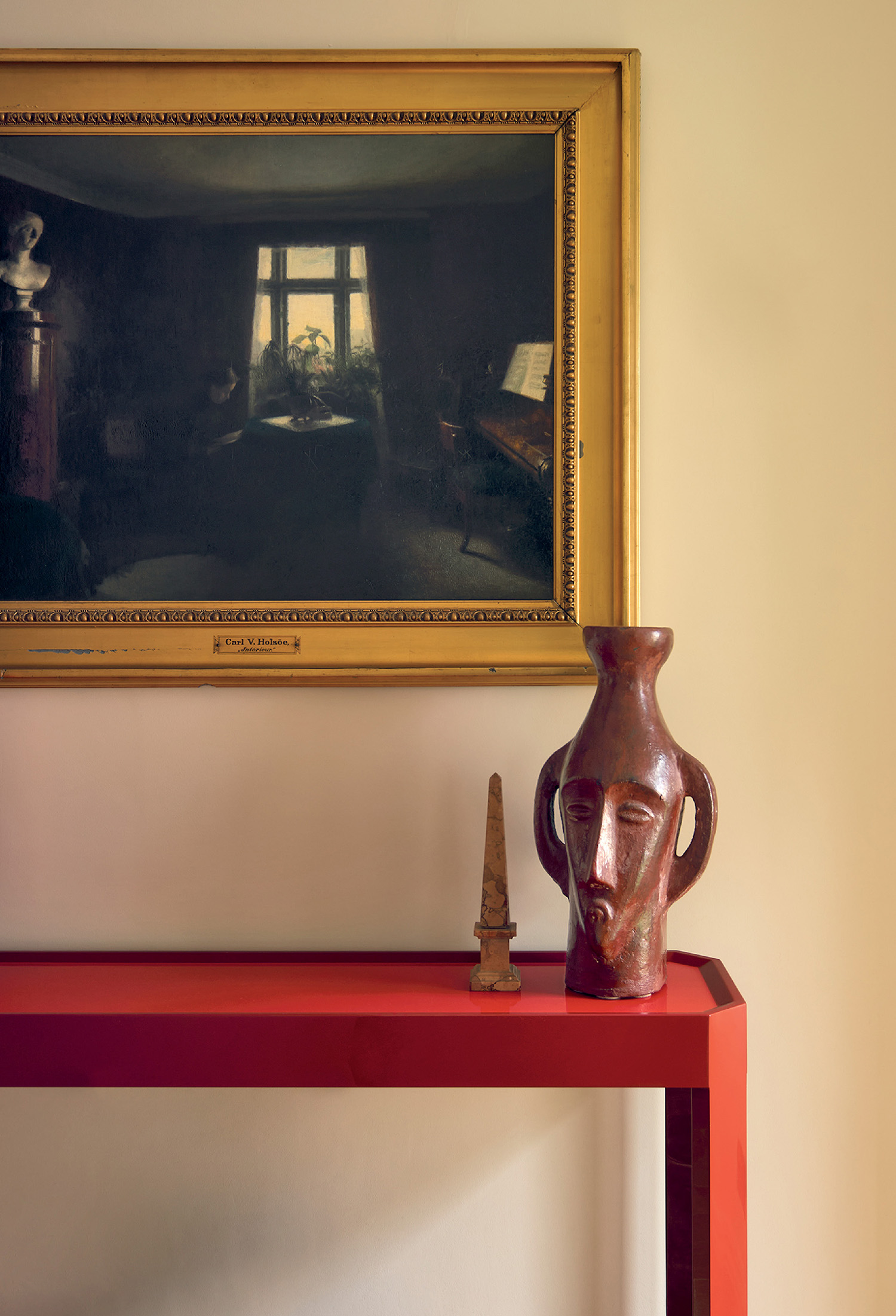 A painting on a wall