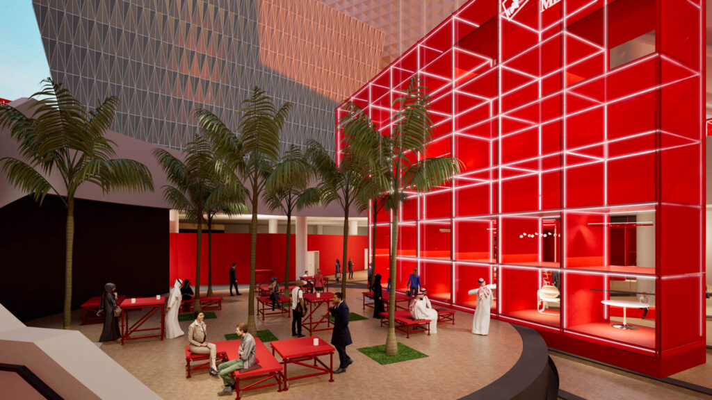 "Red in progress. Salone del Mobile.Milano meets Riyadh,"