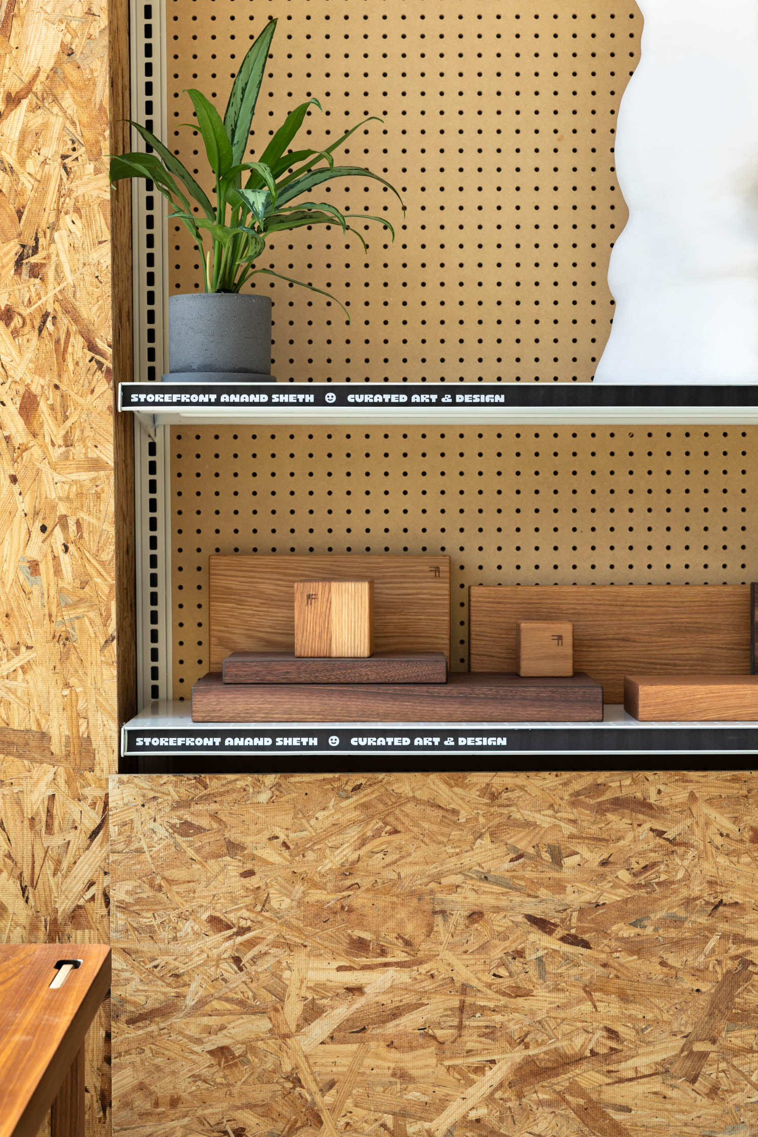 wood shelving