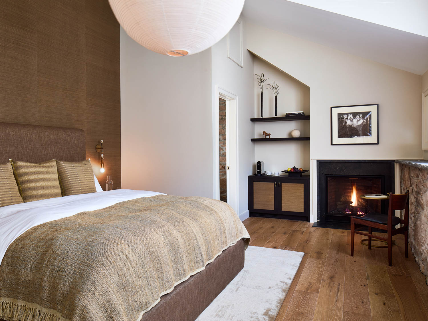 guest room with neutral shades