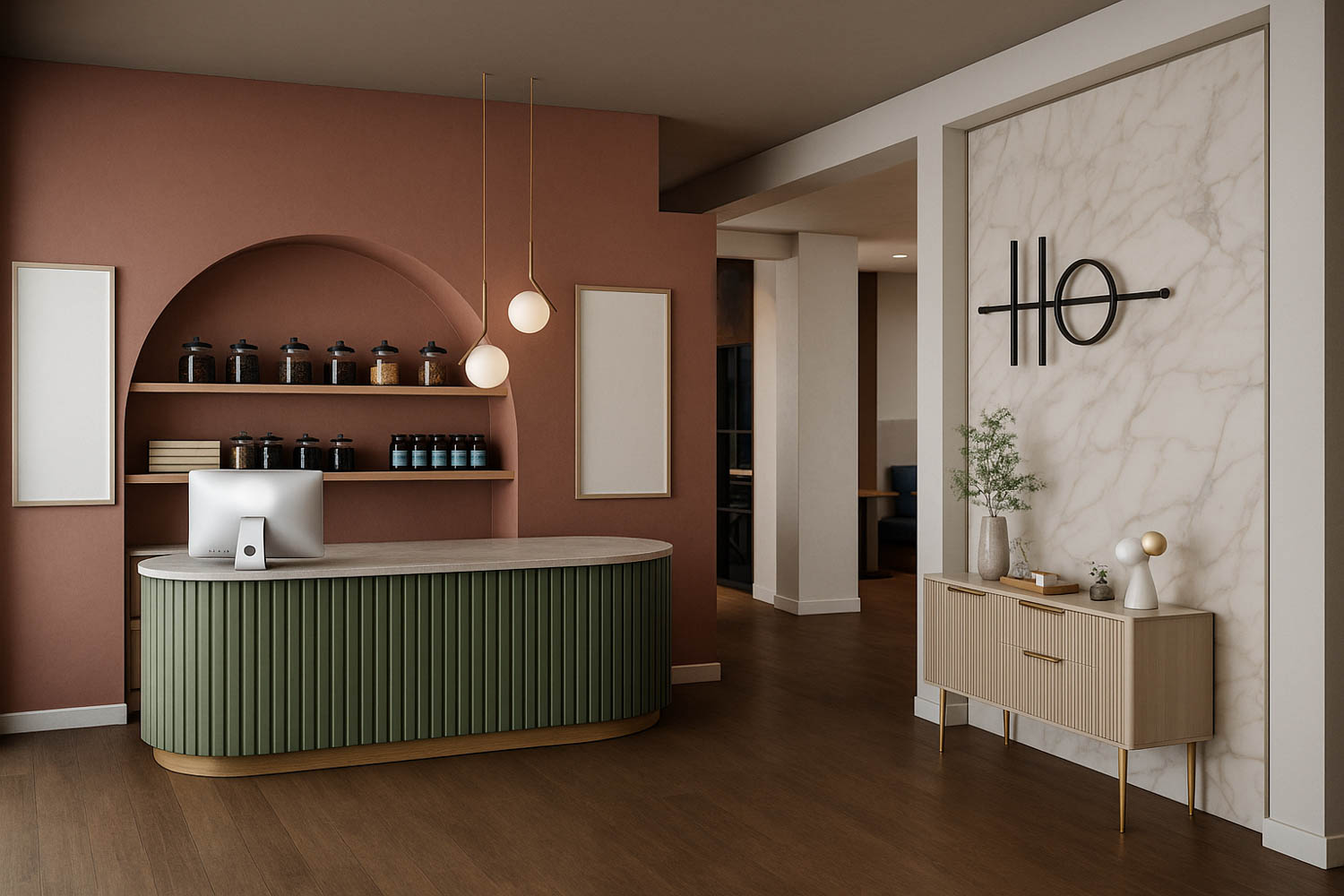 check in counter space