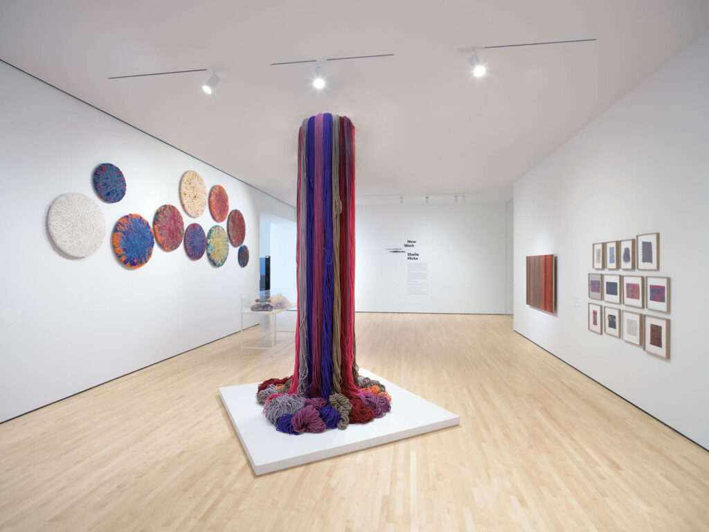 tall column in the middle of a room