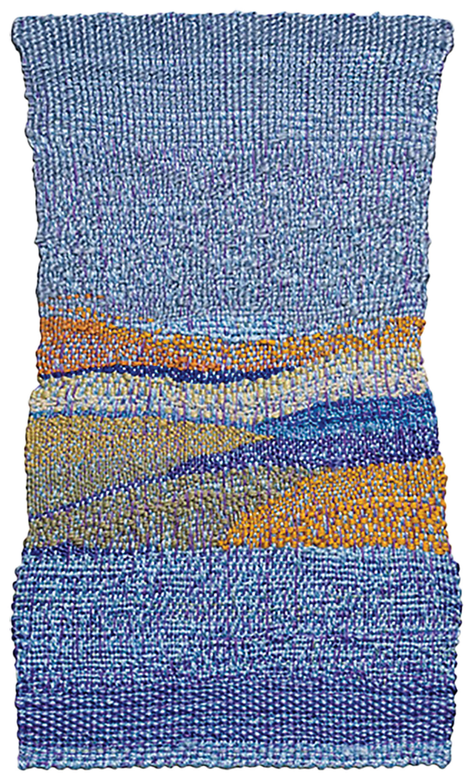 tall blue textile piece