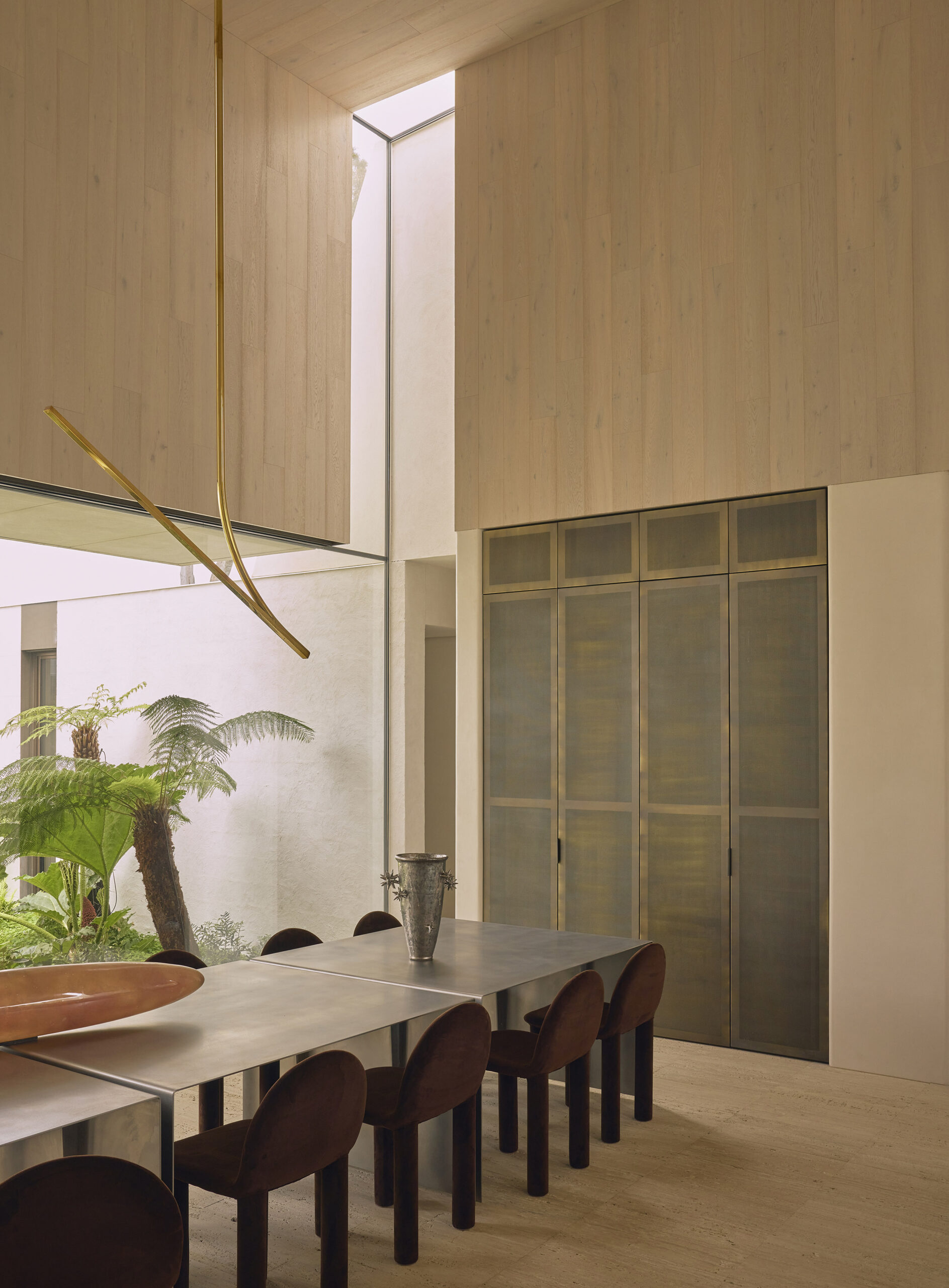 this dining area is in a seven foot hallway