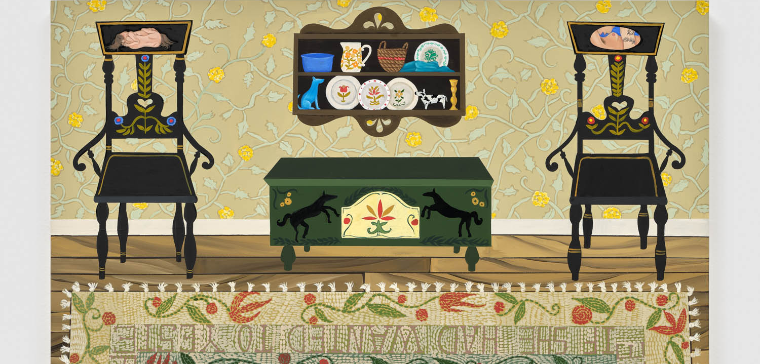 closeup of chairs in living room