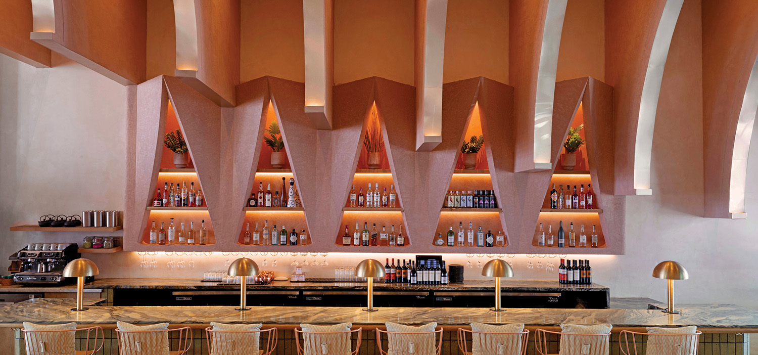 bar with curved arches