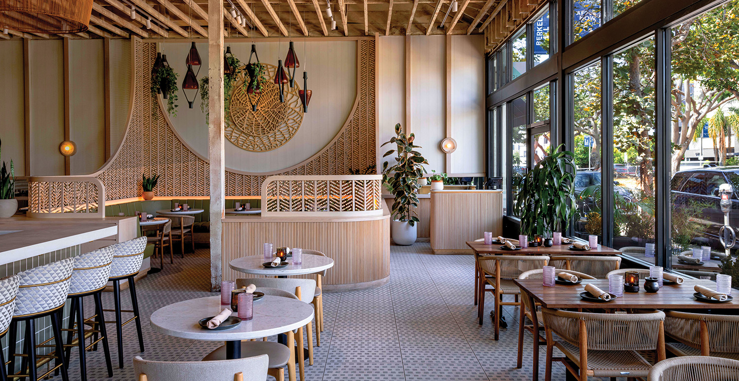 interior dining room area with lots of nature